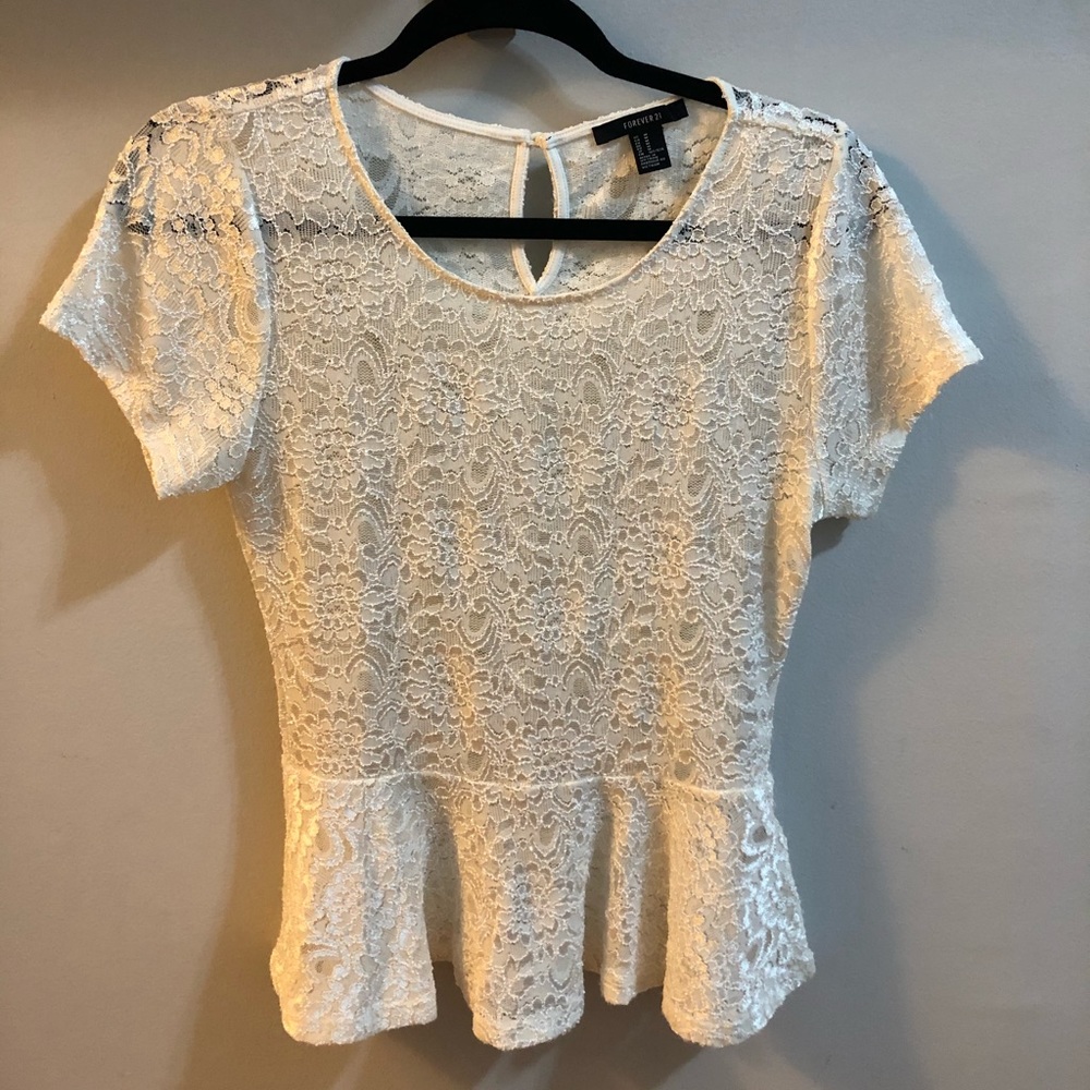 Cream Lace Shirt